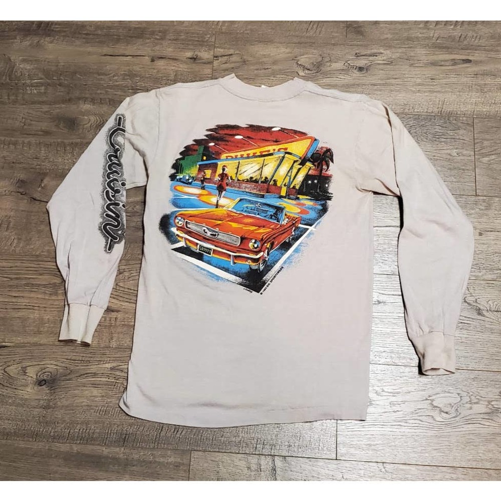 Vintage 80s 1983 Ford Mustang Crusin' Single Stiched LS Car T Shirt Mens Small S